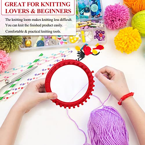 image for Aeelike Round Knitting Set - Circle Knitting Loom, Hook and Plastic Ne