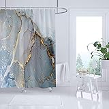 Sufancy Marble Shower Curtain,Light Gray Stone Light Granite Home Bathroom Decor Polyester Fabric Wa