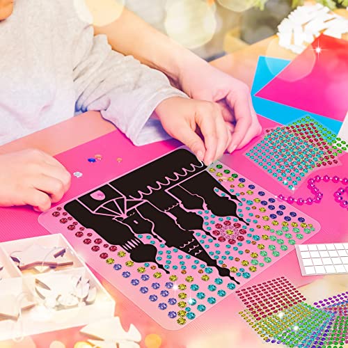 6 Sheets Suncatcher Kits for Kids Ages 6 7 8 9 10, DIY Diamond Painting Kit Ice Cream Tree Bee Castle for Girls Ages 6+ - Image 4