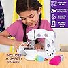 Made By Me My Very Own Sewing Machine for Beginner, Portable Battery Powered First Sewing Machine for Kids Ages 8+, Includes Fabric, Thread, Measuring Tape, & Stuffing,