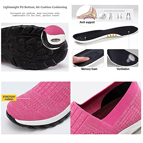 Womens Sneakers-Air Go-Walk Air Cushion Trainers, 2023 New Women's Orthopedic Platform Arch Sneakers, Breathable Mesh Air Cushion Non-Slip Walking Shoes, Best Arch Support Shoes for Women4