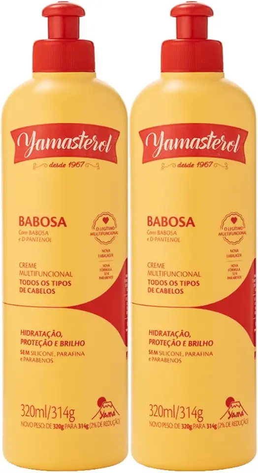 Kit 2 Creme Multifuncional Babosa Yamasterol Capilar Todos Tipos De Cabelo Hidratação Yama 320ml