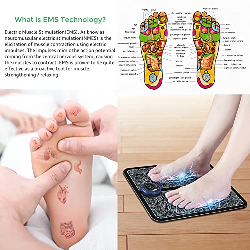 Dyroe EMS Fußmassagegerät – Elektrisches USB Fußmassagegerät
