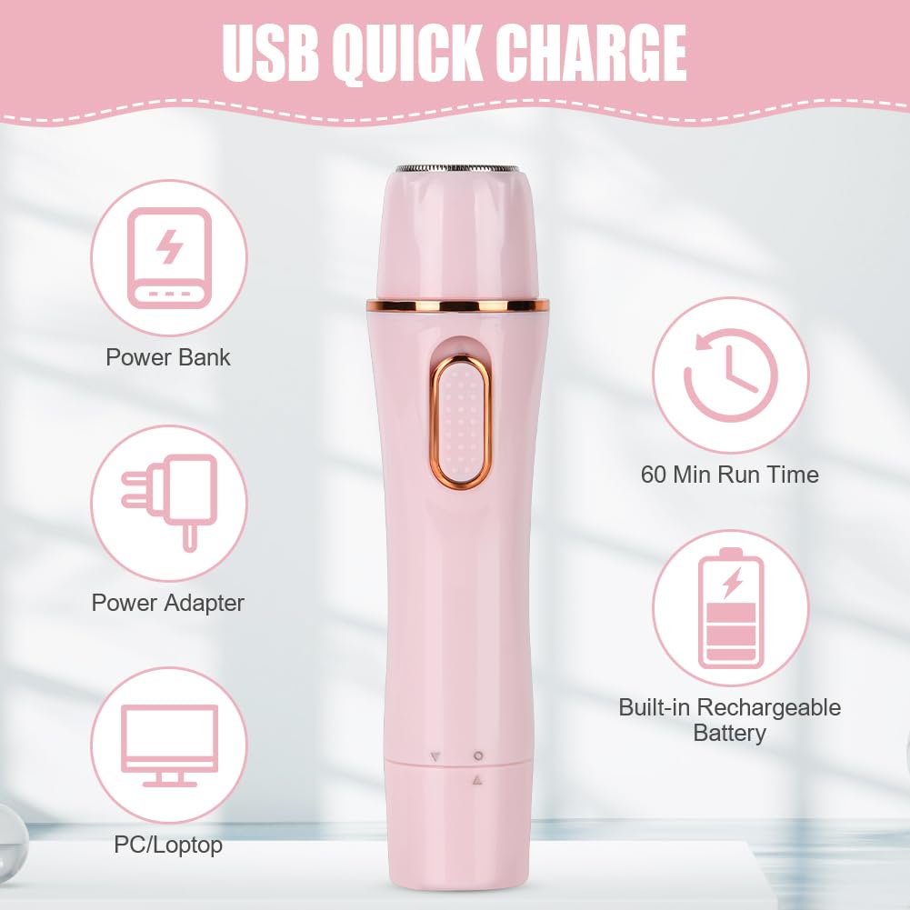 ACWOO Rasoio Elettrico Donna, 4 in 1 Epilatore Senza Fili, Ricaricabile Epilatore viso, Depilatore Multifunzione a Secco e Bagnato per Una Rasatura Delicata e Accurata, Impermeabile