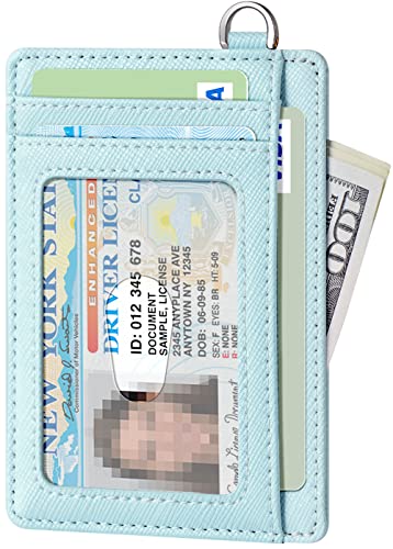 FurArt Slim Minimalist Wallet, Front Pocket Wallets, RFID Blocking, Credit Card Holder for Men & Women-Light Blue2