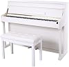 Digital Piano 88 Key Weighted Keyboard Piano Electric Keyboard with Piano Bench Supports MIDI USB Audio and Headphones Classic Keyboard Piano for Adults Children and Beginners Color : White