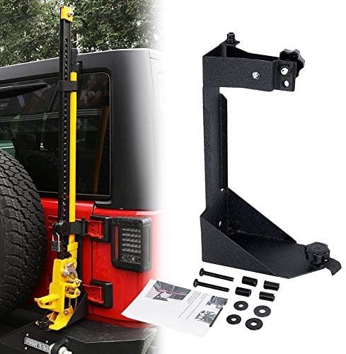 High Lift Jack Mount Rear Hi Lift Jack Carrier Tailgate Mounting Bracket for Jeep Wrangler JK 2007-2017 Offroad