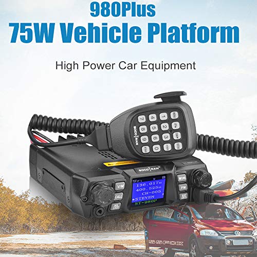 Mobile Ham Radio Transceiver Dual Band 144/430MHz VHF(75W)/UHF(50W) 200CH High Power Two Way