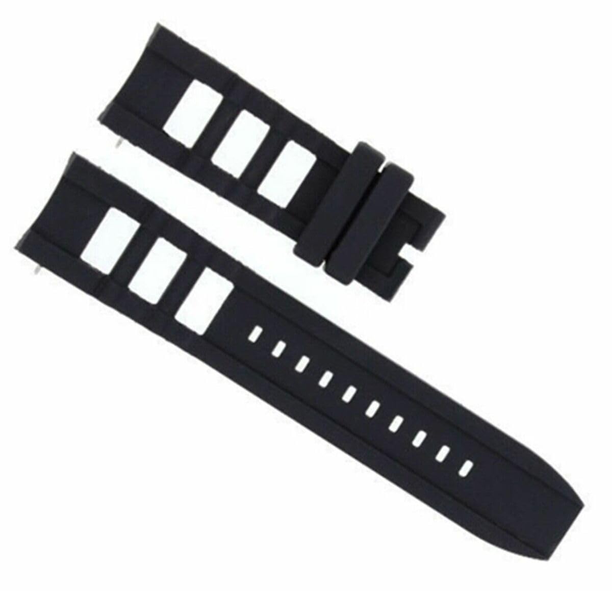 Ewatchparts SILICONE RUBBER WATCH BAND STRAP COMPATIBLE WITH INVICTA SIGNATURE RUSSIAN DIVER 12963 BLACK