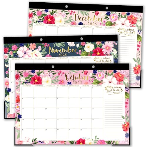 Hadley Designs Teacher Desk Calendar 2025-2026 – 18-Month Desktop Calendar