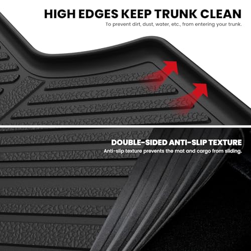 Image of LASFIT Cargo Mat with Backrest Mat for Honda CRV 2012-2016 | Custom Fit Trunk Mat, Waterproof All Weather, Kid & Pet Friendly, Easy Clean for Family Use, Black