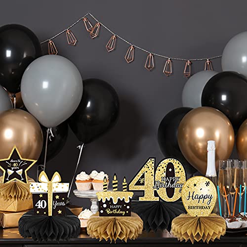 9 Pieces 40Th Birthday Decoration 40Th Birthday Centerpieces For Tables Decorations Cheers To 40 Years Honeycomb Table Topper For Men And Women Forty Years Birthday Party Decoration Supplies(40Th) #TOP5