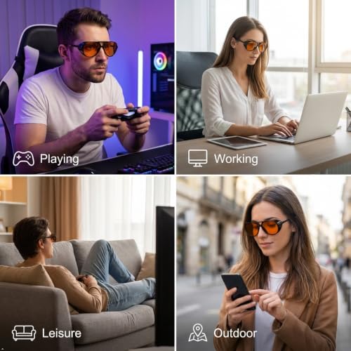 Image of Eyekepper Blue Light Glasses for Woman /Men /Women, Blocking, Fit over Amber