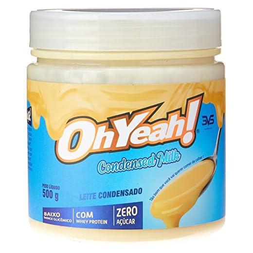 Leite Condensado Fit Oh Yeah - 500G, 3VS Nutrition - Zero açucar - Sobremesa fit cremosa - Com proteina Whey - Rico em vitaminas - Fonte de energia