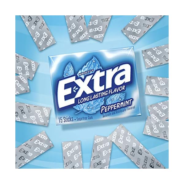 Extra Peppermint Sugarfree Gum, (Pack of 10) by Extra – Bild 3