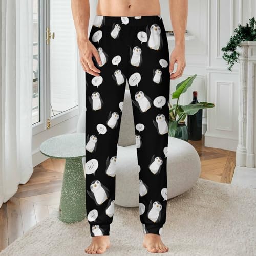 Penguin Hi Comfortable Mens Pajama Pants Soft Breathable Long Bottoms Sleep Pants2