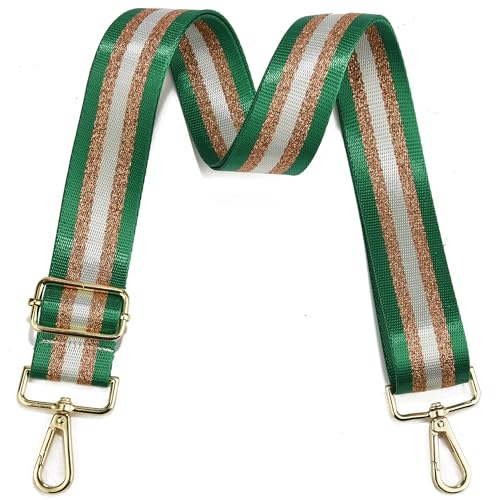 Image of LVYOUME Purse Strap Silver Hardware Wide Bag Straps Replacement Crossbody Adjustable Shoulder Strap for Purses