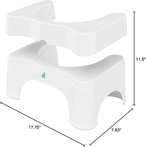 Vista 11 de Squatty Potty The Original - Taburete de baño ajustable 2.0, convertible a 7 o 9 pulgadas de altura con cubierta extraíble para adultos y niños