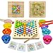 Juguetes Niños 3 4 5 6 Años Juguetes Bebe Juguetes Montessori Juguetes de Madera Puzzles 3D Juego de Laberinto Clasificación de Colores Manos Cerebro Entrenamiento Regalos para Niños