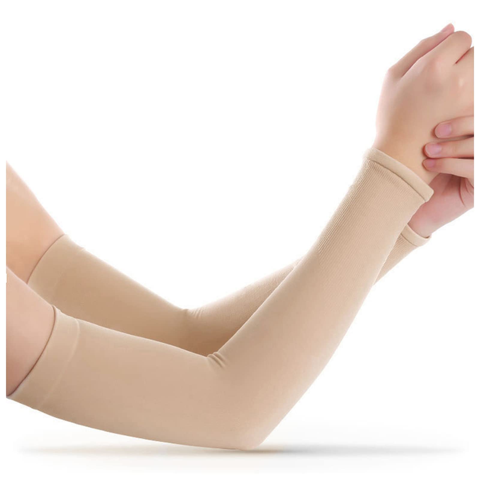 Manchons De Bras Rafraîchissants 2 Pièces - Protection UV Cyclisme Sport Couleur Peau