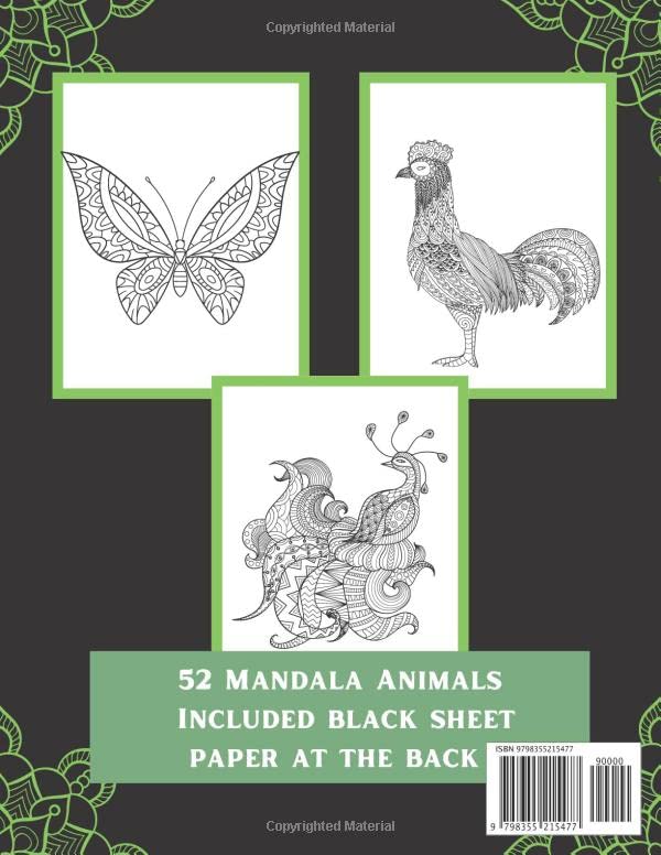 Miniatura 2 de Animal Planet Kingdom Adult Coloring Book An Animal Adult Coloring Book with Mandala Pattern Style-52 Animal To