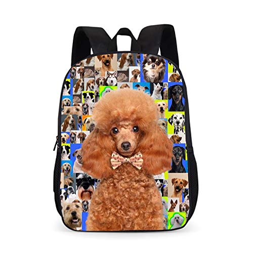 Preisvergleich Produktbild GFDSH 3D Gedruckter Rucksack süße Hunderucksacktasche, E04