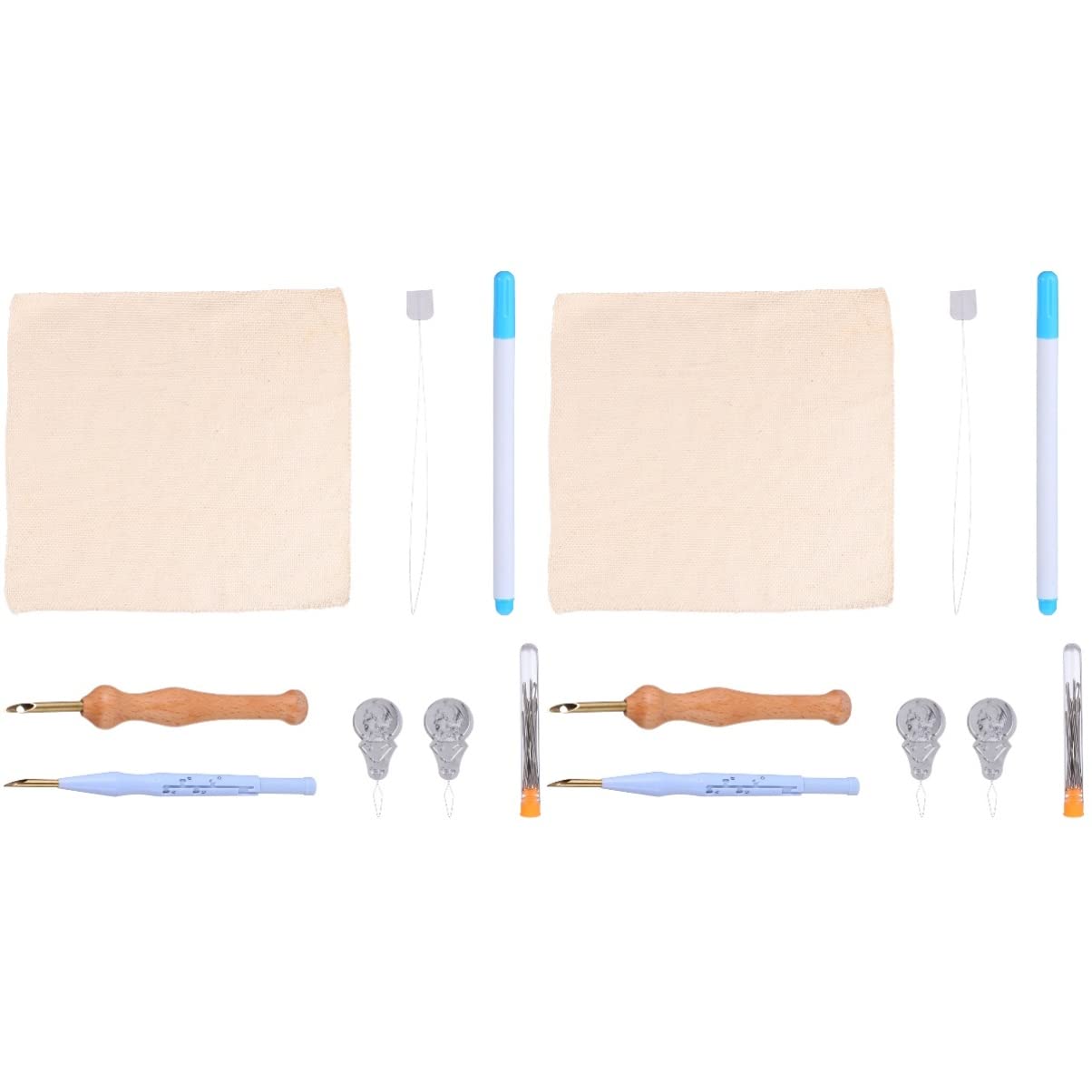 VICASKY Lot de 2 aiguilles à broder pour débutants à experts - Fil punch Needle Broderie Punch Needle - Matériel de broderie - Aiguille de point de croix - Outils de couture