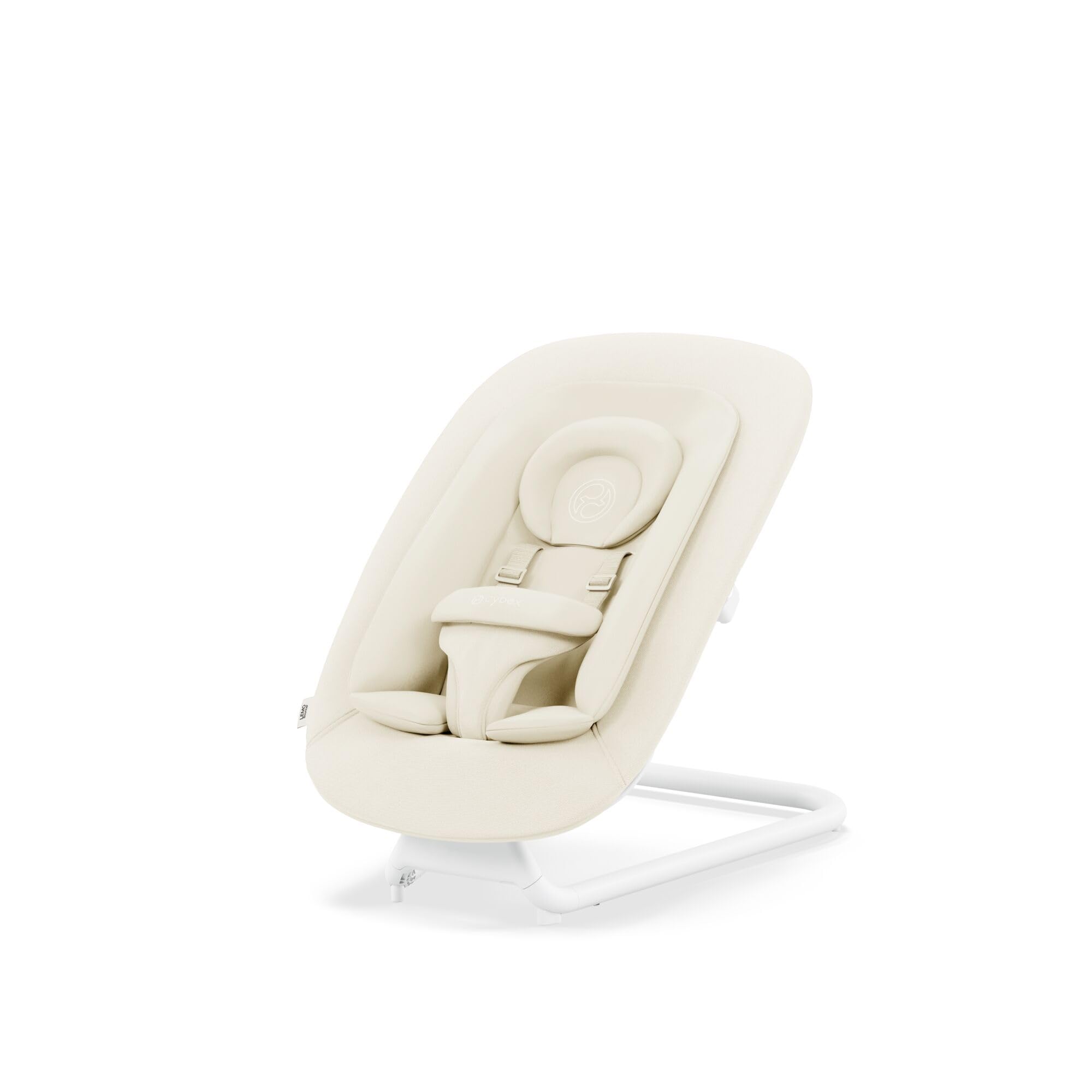 CYBEX Gold Leżaczek, Bujaczek Z Komfortową Wkładką, Kompatybilny Z Systemem Krzesełka Cybex Lemo I Click&Fold, Od Urodzenia Do 3 Lat (Ok. 15 Kg), Canvas White