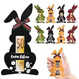 LIZANQU 8 Stück Ostern Geldgeschenke, Osterhasen Filzdekorationen, Geldgeschenk Verpackung für Ostern Hasen aus Filz Geschenk Lustige Osterdekoration zum Verschenken für Geld (AA)