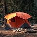 Gazelle T4 Waterproof 4 Person Portable Polyester Outdoor Pop Up Camping or Beach Tent with Removable Floor, Mesh Screens, and Rain Fly, Orange