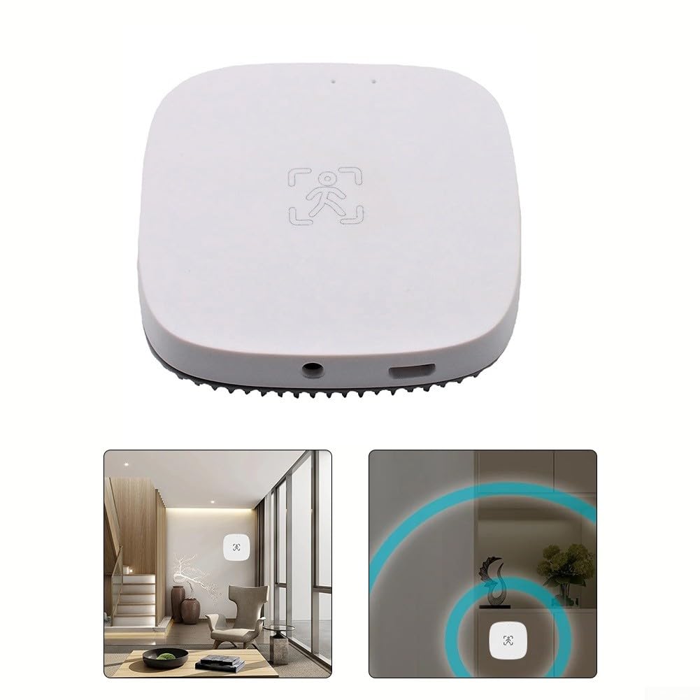 Sensor de presencia humana, DC 80-250 V para Tuya Sensor de detección de movimiento inteligente para ZigBee/WiFi, detector de micromovimiento, alarmas para hoteles, garajes, edificios (WiFi)