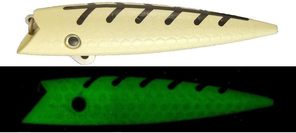 Dreamweaver Lure Co.Captains Choice Plug Glow Black Ladder Back