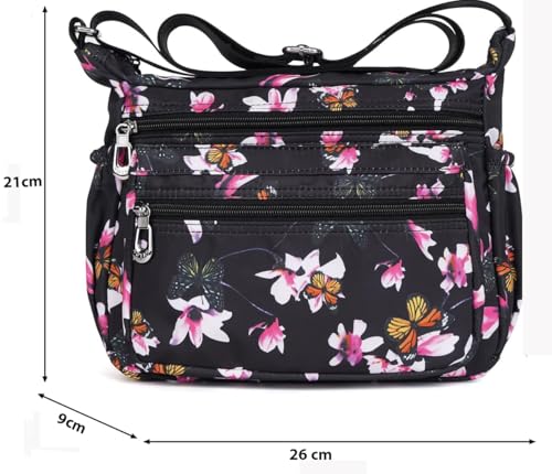 Image of ketmart Crossbody Bags Waterproof for Women Handbags Shoulder Bag with Adjustable Strap Women's Crossbody Purses polyester Fabric.