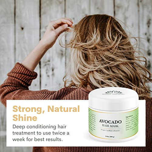 Sale! Avocado Hair Mask Deep Conditioning Treatment, Avocado Cream Hair Mask With Coconut Oil, Shea Butter, Argan Oil And Other Vitamins #TOP1