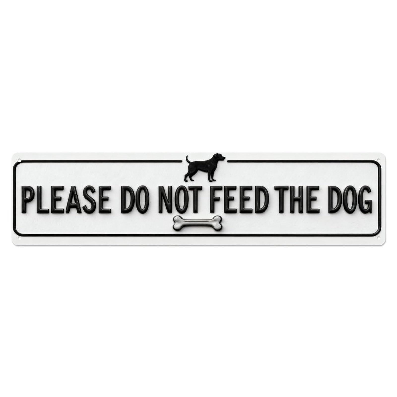 Iageret Vintage Please Do Not Feed The Dog Metal Tin Sign Retro Wall Decor, Bar Garage Cafe Kitchen Home Wall Art Poster Decoration 4X16inches