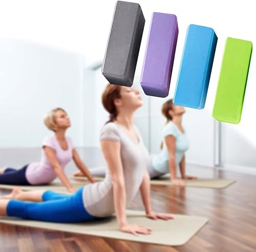 Miniatura 6 de 4 bloques de yoga de alta densidad EVA bloques de espuma de ladrillo de yoga para mejorar la fuerza, flexibilidad y equilibrio, superficie