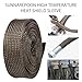 SUNNAREPOON Automotive Wire Hose Heat Shield Sleeve Roll Heat Protection Spark Plug Wire Cover Prevent Vapor Lock for Car&Auto Wire Loom Brake Cable (1/4'' - 8ft)