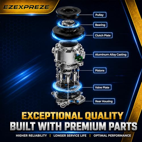 Image of Ezexpreze New AC Compressor with Clutch Fits for Honda Pilot 3.5 3.5L 2009-2015, Odyssey 2008-2017, Ridgeline 3.5L 2009-2014, Fits for Acura MDX 3.7L 2007-2013, ZDX 3.7L 2010-2013, without Manifold