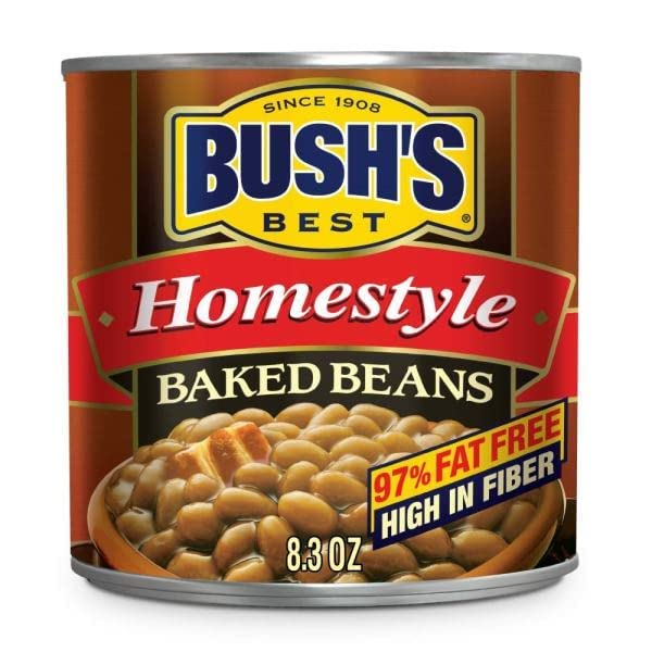 Image of Bush's Best Baked Beans, Homestyle Seasoned Beans in Savory Sauce for BBQ, Cookouts, Side Dishes and Easy Meals, 8.3 Ounce (Pack of 3)