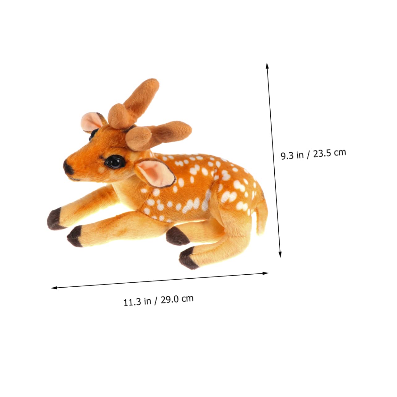 フリー写真画像: 赤い鼻を持つトナカイのルドルフ、贈り物、レトロ風の水彩技法イラスト, image size:1285x1285