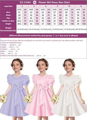 Satin Flower Girl Dresses for Wedding Beads Vintage Pageant Dress First Communion Gown with Bow Knot4