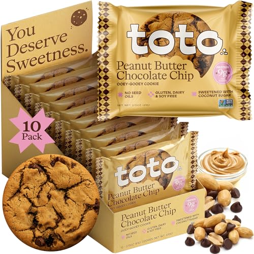Toto Soft-Baked Protein Cookie Peanut Butter Choco Chip 9g Protein 10-ct