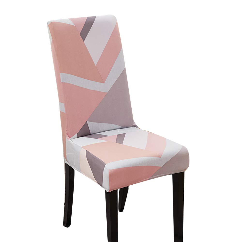 Stretch Chair Cover, Treer Elastic Elegant Printed Parson Chair Protector Removable Washable Armless High Back Chair Seat Protector for Dining Wedding Restaurant Hotel (Patchwork,8 pcs)