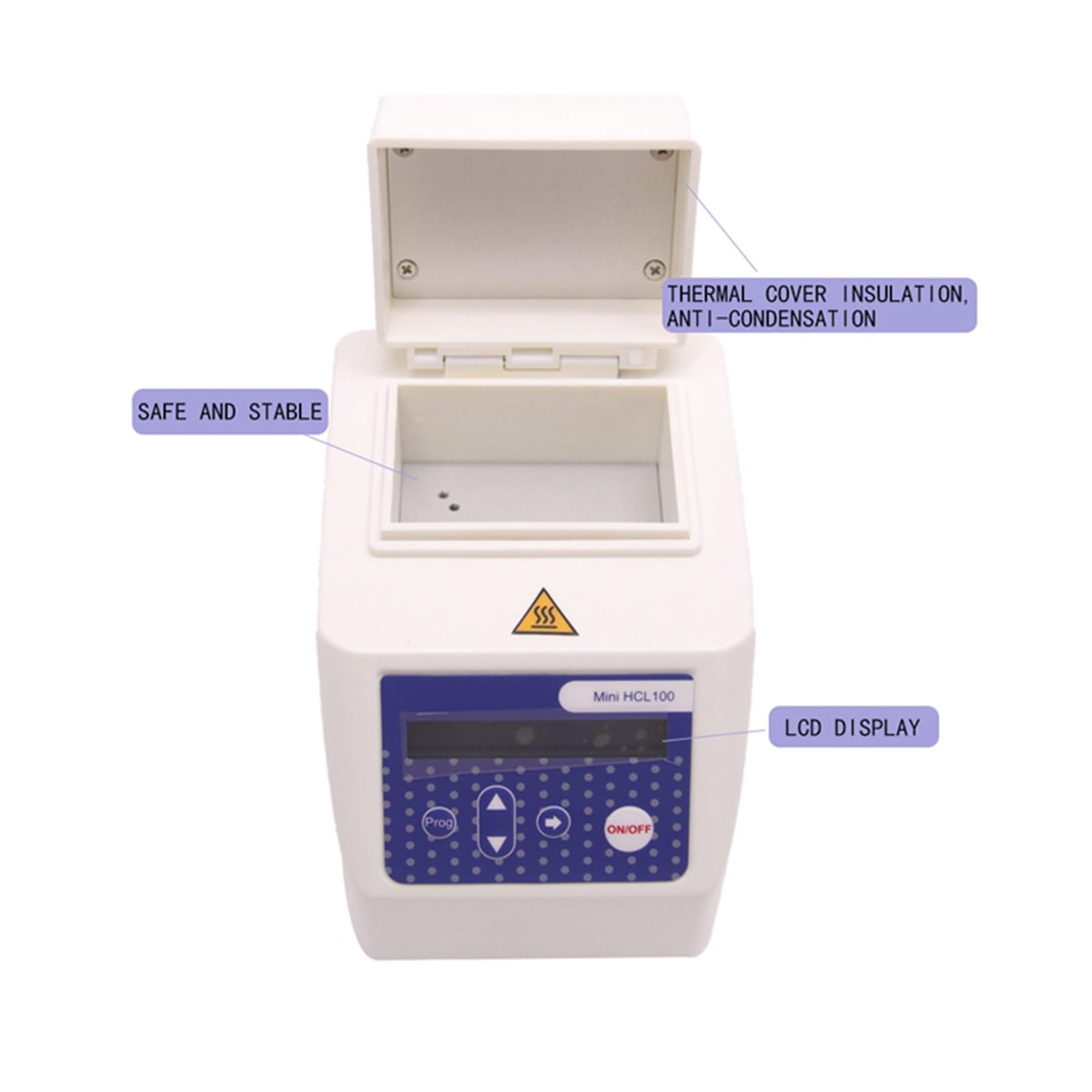 Lab Mini Metal Bath HCL 100 Incubadora de baño seco Incubadora digital de baño seco Temperatura precisa y calentamiento rápido