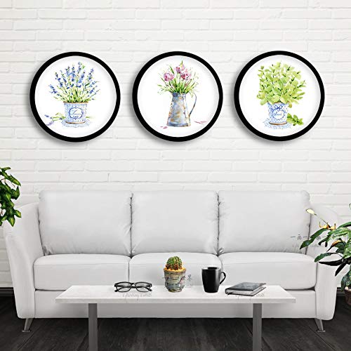 Kylucky Round Photo Frame Wooden Wall Hanging Picture Frames For Home Office Wall Decor (Black, 8 Inch) #TOP5