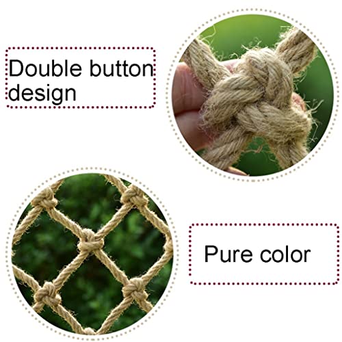 Rete da arrampicata in corda di canapa, rete di sicurezza tessuta a mano per bambini, decorazione multifunzionale per gabbie, soffitti e pareti fotografiche, diametro 8 mm, maglia 8 cm