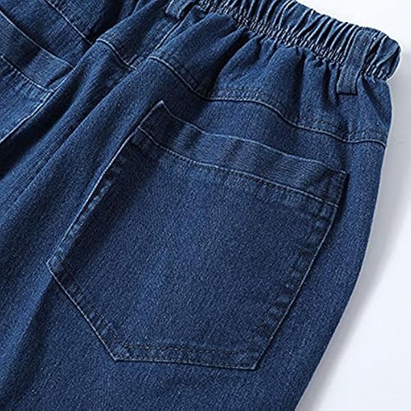 KKLLHSH Män enfärgad elastiskt midjeband dragsko raka denimbyxor långa byxor formell kostym smal bröllop kostymbyxor