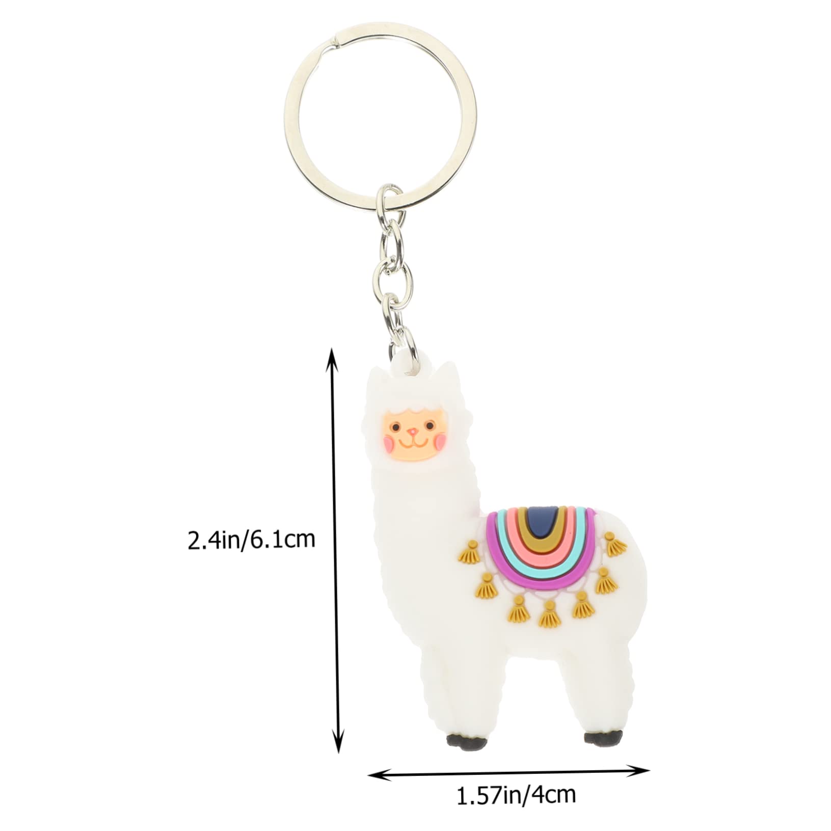 KOMBIUDA 12piezas Llavero De Alpaca De Peluche Adorno Colgante Para Mochila Bolsa y Llaves Diseño Creativo y Compacto Para Niñas y Fiestas