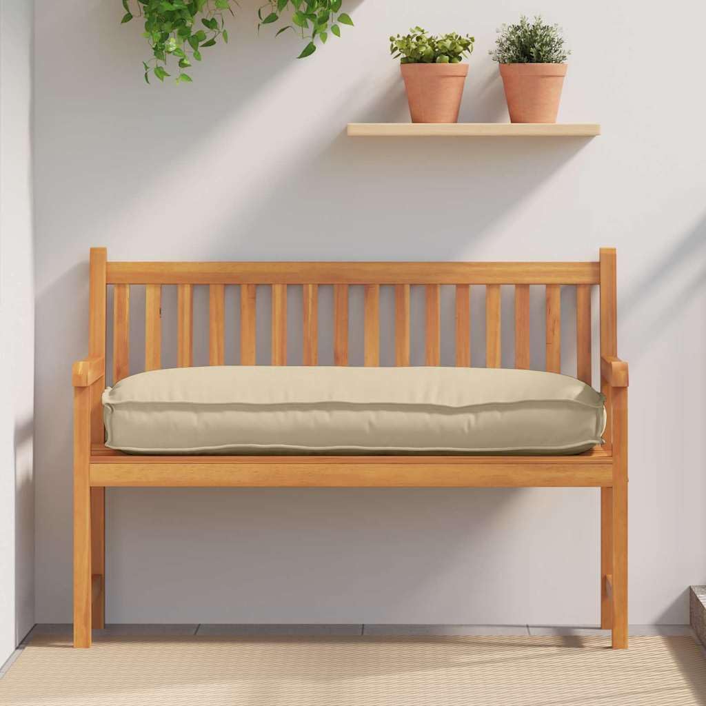 Coussin pour chaise et sol beige 120x50x12 cm antidérapant résistant intempéries extérieur