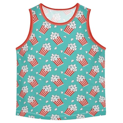 Baby Boys Sleeveless Tank Top Popcorn Toddler Athletic Vest 3-10T